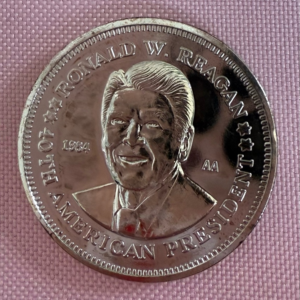 Ronald Reagan Double Eagle Silver Commemortive Coin